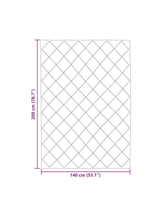vidaXL Duvet Cover Single 140x200 Light Grey, Anthracite