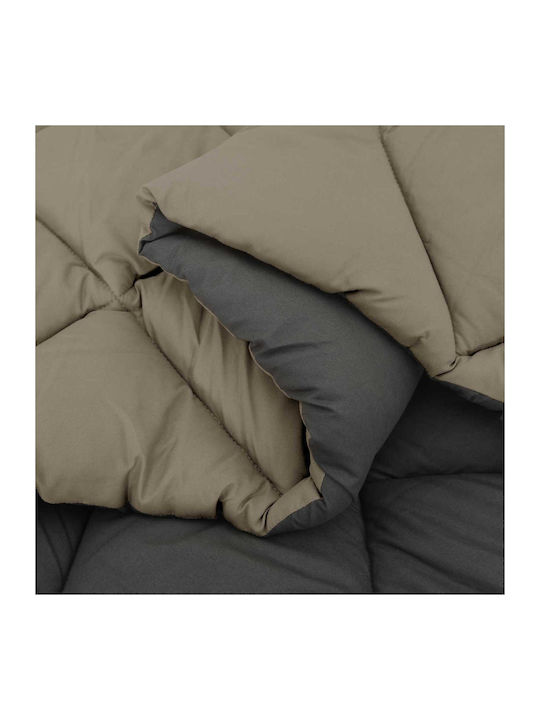 vidaXL Duvet Cover Single 135x200 Light Grey, Anthracite