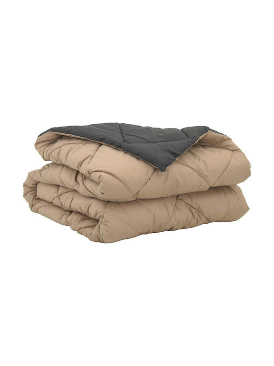 vidaXL Duvet Cover Single 135x200 Anthracite, Tan