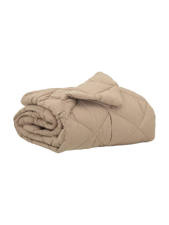 vidaXL Плик за Завивка Единичен 135x220 Taupe #