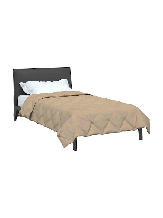vidaXL Плик за Завивка Единичен 135x220 Taupe #