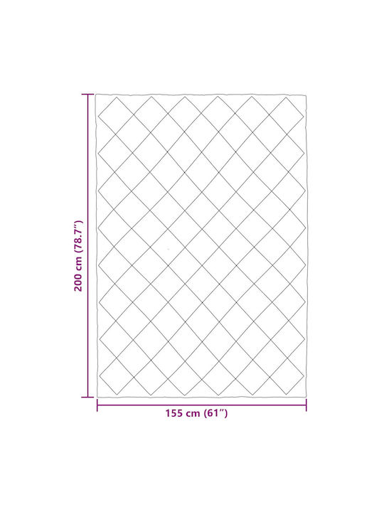 vidaXL Плик за Завивка Двоен 200x155 Taupe #
