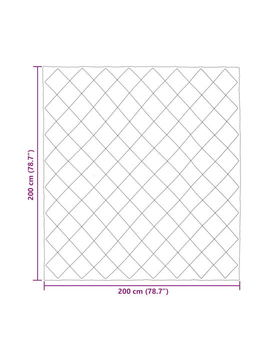 vidaXL Плик за Завивка Двоен 200x200 Anthracite, Tan