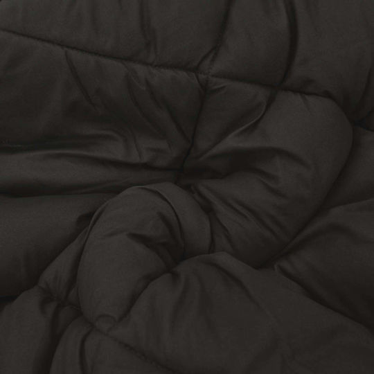 vidaXL Duvet Cover Single 135x220 Black, Tan