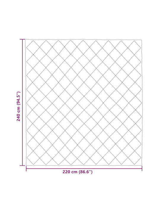 vidaXL Плик за Завивка Кинг Сайз 220x240 Черно