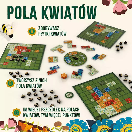 Board Game Fields of Flowers for 1-4 Players 8+ Years Old (PL) Nasza Ksiegarnia