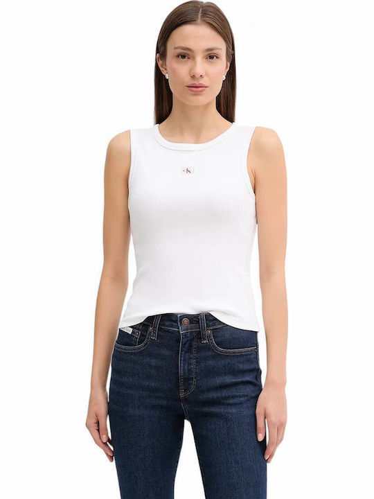 Women's Blouse Cotton Sleeveless White