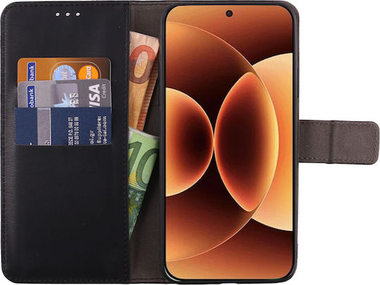 Volte-Tel Book Synthetic Leather / Silicone Black (Xiaomi 17 Pro)