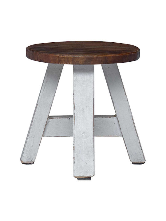 Round Side Table Wooden Beige M22xW22xH24cm