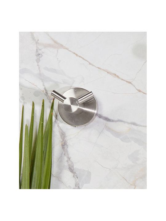 Bronze Art Double Wall-Mounted Bathroom Hook ​5.5x6cm Silver