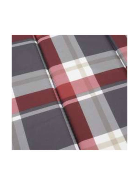 vidaXL Sunbed Cushion with Backrest Red and Grey 60x178 cm