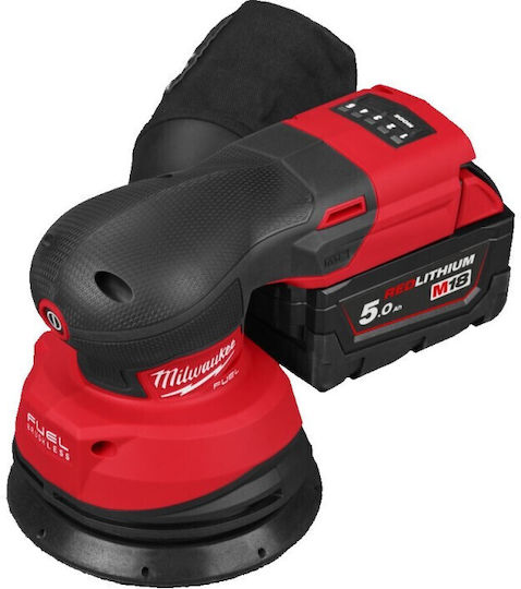 Milwaukee FROS125-502X Exzenterschleifer 125mm Batterie 2x5Ah mit Geschwindigkeitsregelung und mit Absaugsystem