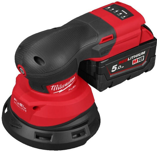 Milwaukee FROS125-502X Exzenterschleifer 125mm Batterie 2x5Ah mit Geschwindigkeitsregelung und mit Absaugsystem
