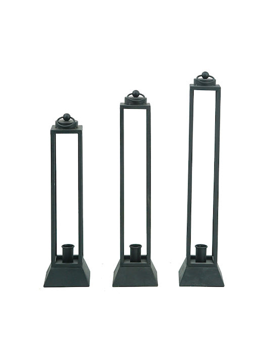 Artekko Σετ Φαναράκια Μεταλλικά Μαύρα 10x10x48εκ. 3τμχ Artekko Σετ Φαναράκια Μεταλλικά Μαύρα 10x10x48εκ. 3τμχ