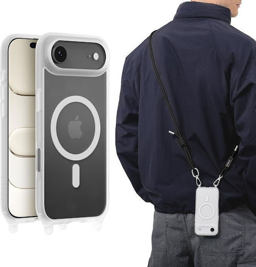 Mageasy Roar M With Lanyard Back Cover Σιλικόνης με Λουράκι Διάφανο (iPhone Air)