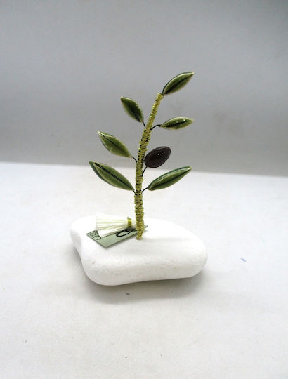 Rozos Ceramics Διακοσμητική Ελιά από Κεραμικό Υλικό 6x10cm
