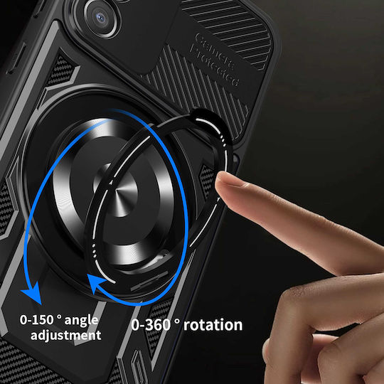 Techsuit Ruggedcam Umschlag Rückseite Silikon Schwarz (Xiaomi 15T Pro)