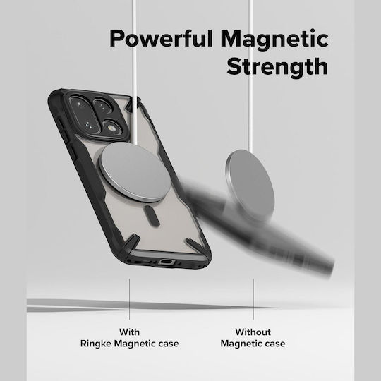 Ringke Fusion X Magnetic Umschlag Rückseite Silikon / Kunststoff 2mm Schwarz (OnePlus 15)