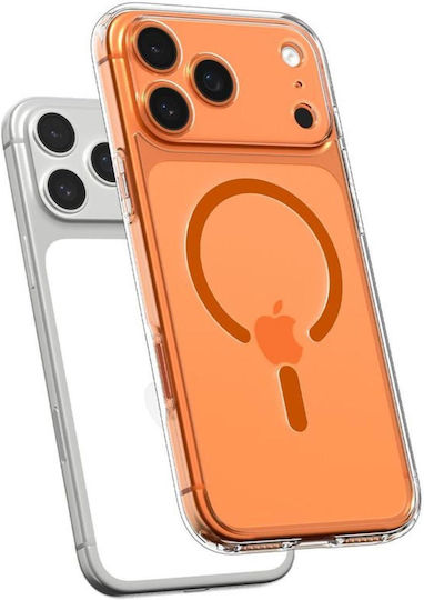 Spigen Ultra Hybrid MagFit Rückseite Umschlag Silikon / Kunststoff 2mm Transparent Orange (iPhone 17 Pro Max)