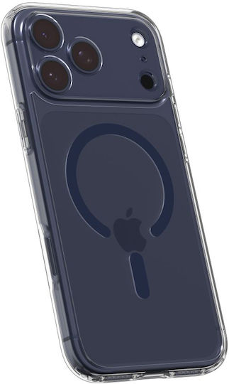 Spigen Ultra Hybrid MagFit Rückseite Umschlag Silikon / Kunststoff 2mm Transparent Tiefblau (iPhone 17 Pro)