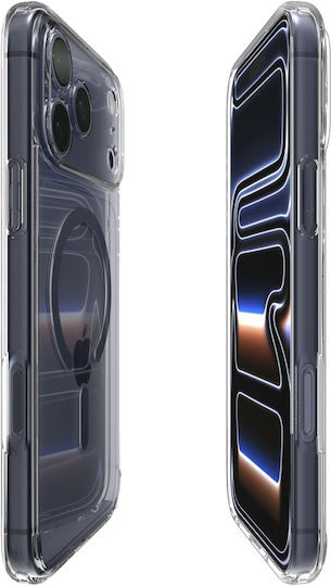 Spigen Ultra Hybrid MagFit Rückseite Umschlag Silikon / Kunststoff 2mm Transparent Tiefblau (iPhone 17 Pro)