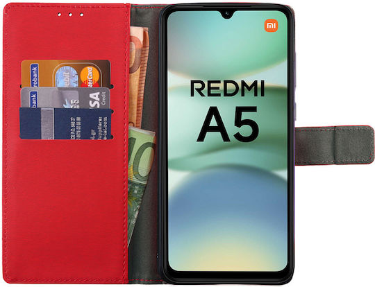 Volte-Tel Allure Magnet Книга Изкуствена кожа / Силикон Червен (Redmi A5)