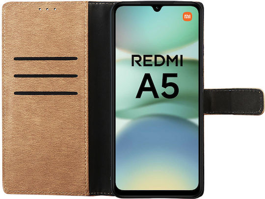 Volte-Tel Allure Magnet Book Piele artificială / Silicon Auriu (Redmi A5)