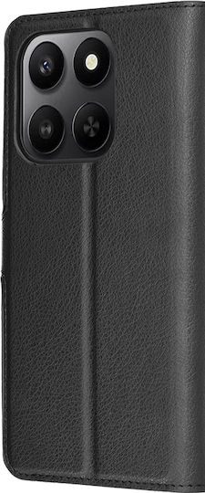 Techsuit Folio Umschlag Rückseite Leder Schwarz (Honor 400)