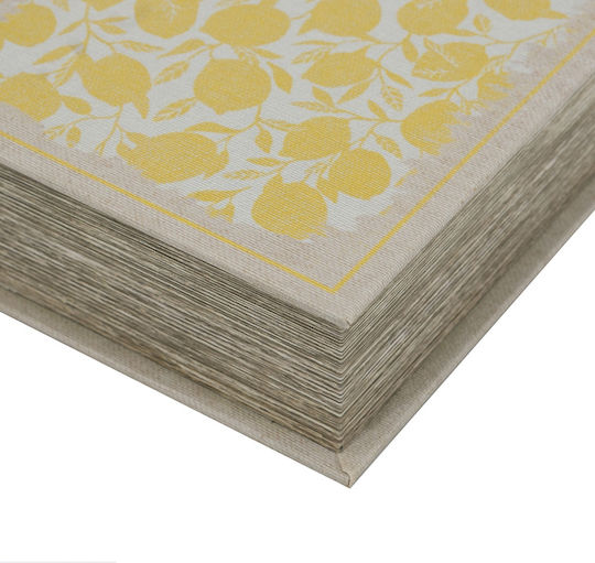 Artekko Book Decorative Book Box Wood Fabric Beige Yellow Set/2