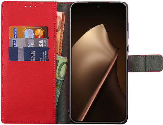 Volte-Tel Buchen Sie Synthetisches Leder / Silikon Rot (Xiaomi 15T Pro)