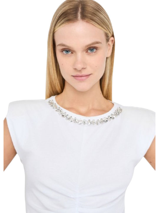 Women's Blouse Cotton Sleeveless White