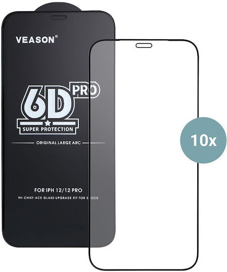 Veason 0.3mm Full Glue Tempered Glass Μαύρο (Galaxy A35Oppo A55)