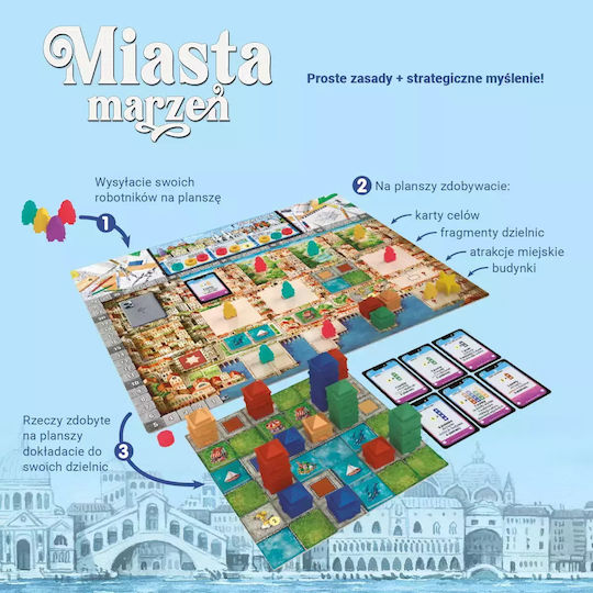 Board Game Cities of Dreams for 2-4 Players 10+ Years Old (PL) Nasza Ksiegarnia