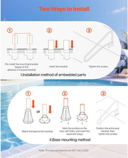 Vevor Pool Accessories made of Stainless Steel 137.1x81.3cm Silver