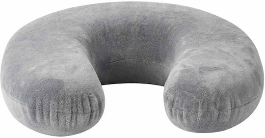 vidaXL Velvet Travel Pillow Grey