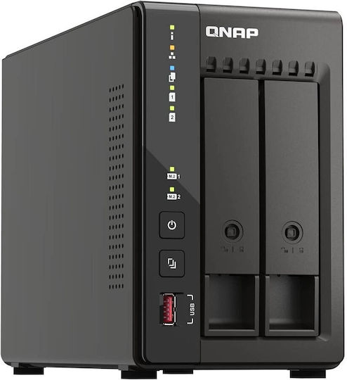 QNap TS-253E NAS με 2 θέσεις για HDD/SSD και 2 θύρες Ethernet