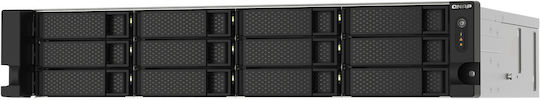 QNap TS-1273AU-RP-8G NAS Rack με 12 θέσεις για HDD/SSD και 2 θύρες Ethernet