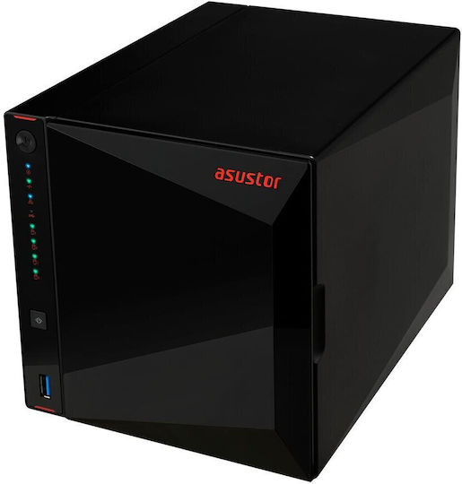 Asustor NIMBUSTOR 4 (AS5304T) NAS Tower με 4 θέσεις για HDD/SSD και 2 θύρες Ethernet