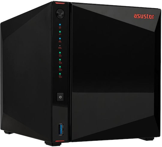 Asustor NIMBUSTOR 4 (AS5304T) NAS Tower με 4 θέσεις για HDD/SSD και 2 θύρες Ethernet