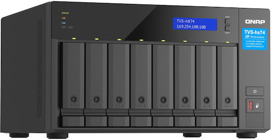 QNap NAS Tower με 8 θέσεις για HDD/M.2/SSD και 2 θύρες Ethernet (TVS-H874T-I7-32G)