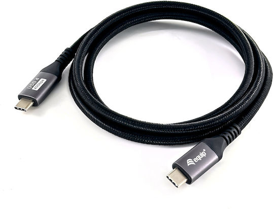 Equip Braided USB 4 Video Cable USB-C Male - USB-C 240W PD Black 1.2m 128381