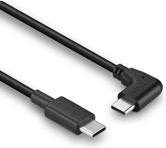 Lindy USB 2.0 Cable USB-C male - USB-C 15W PD Μαύρο 1m 32005