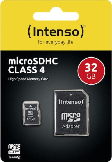 Intenso microSDHC 32GB Class 4 Default Speed 21MB/s with Adapter