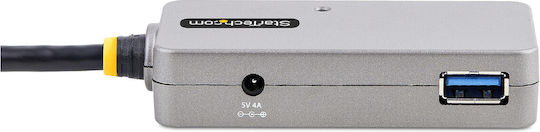 StarTech USB Хъб с 3 Порта USB 2.0 с Връзка USB-A Сребрист