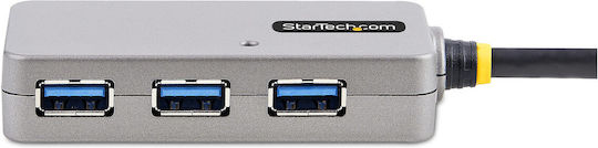 StarTech USB Хъб с 3 Порта USB 2.0 с Връзка USB-A Сребрист