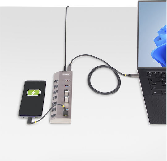 StarTech Hub 8 Θυρών USB 3.2 με σύνδεση USB-A Γκρι