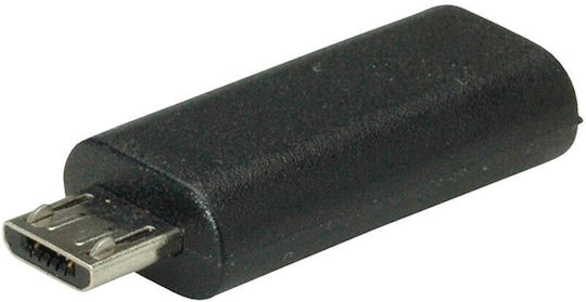 Roline Adapter 12.99.3192 From Usb Micro B M To Usb Type-c F Black
