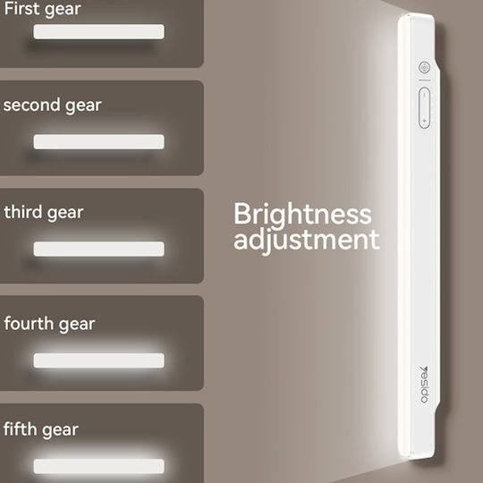 Yesido Wireless Reading Light Dh11 Type-c 3600mah Multi-angle Adjustable 5 Levels Brightness White