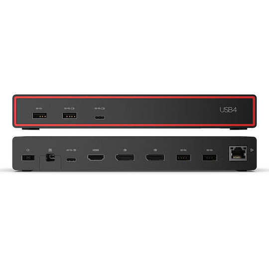 Lenovo ThinkPad USB4 Dock 5000 Dock Docking Station with HDMI/DisplayPort 4K PD Ethernet and Support for 4 Monitors Black