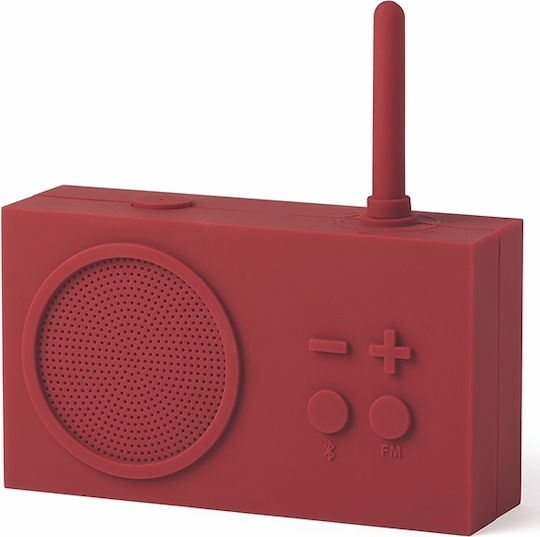 Lexon Tykho 3 Tragbares Radio mit Bluetooth Rot